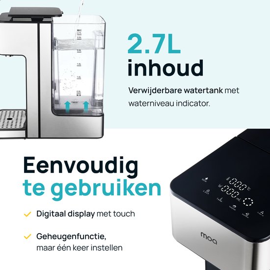 Distributeur d'eau chaude MOA - Bouilloire instantanée de Luxe - HWD20