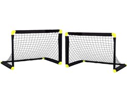 Sportx Voetbal goal / doelen opvouwbaar - 2x - 90 x 59 x 61 cm