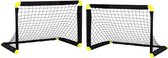 Set van 2x stuks voetbal goals / doelen opvouwbaar - 90 x 59 x 61 cm