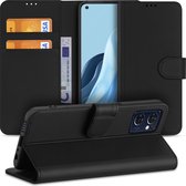 Book Case Telefoonhoesje voor de OPPO Reno 7 5G | Find X5 Lite Zwart met Pasjeshouder