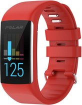 Siliconen Smartwatch bandje - Geschikt voor Polar A360 / A370 siliconen bandje - rood - Strap-it Horlogeband / Polsband / Armband