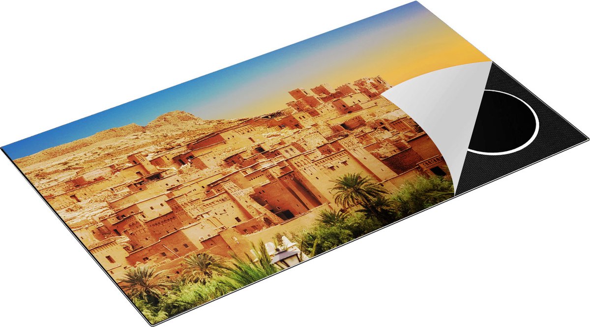 Chefcare Inductie Beschermer Kasbah Ait Ben Haddou Stad in Marokko - 91,2x52 cm - Afdekplaat Inductie - Kookplaat Beschermer - Inductie Mat