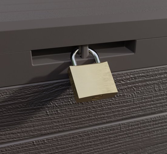 Casaria Tuinkussen Opbergbox – 190L Kunststof UV Bestendig - Bruin