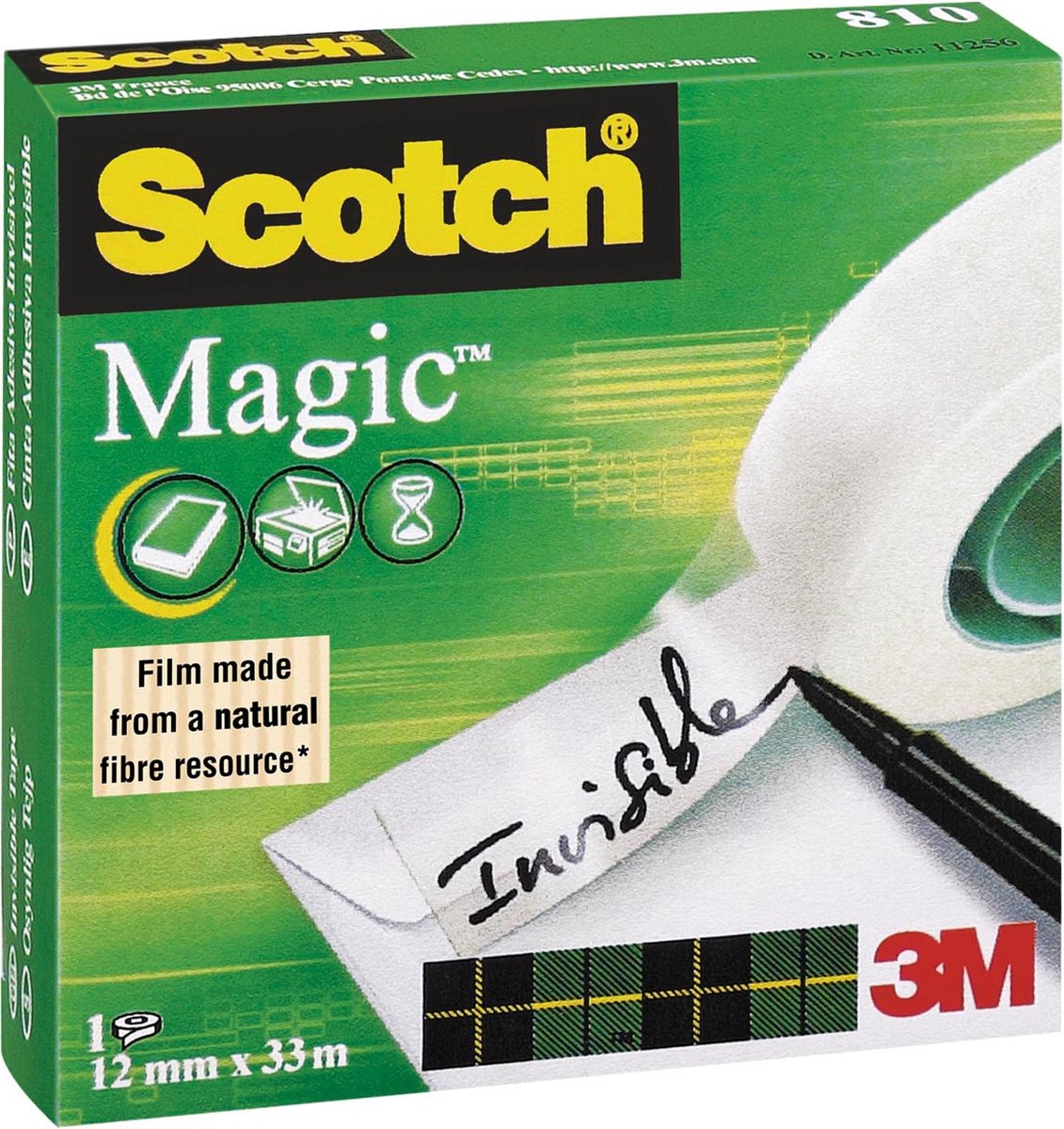 Ruban Scotch® Magic™, 19 mm x 33 m, 1 rouleau/paquet