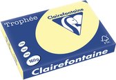 Clairefontaine Trophée Pastel, papier de couleur, A3, 160 g, 250 feuilles, jaune canari 4 pièces