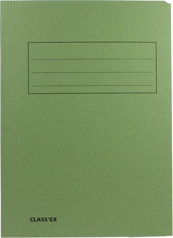 Class'ex dossiermap 3 kleppen formaat 237 x 347 cm (voor formaat folio) groen