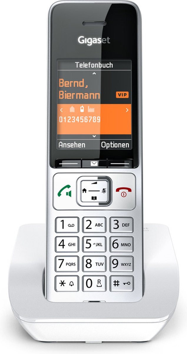 Gigaset Comfort 501 DECT-telefoon Nummerherkenning Zilver, Wit, niet voor nederlandse markt! foto 2