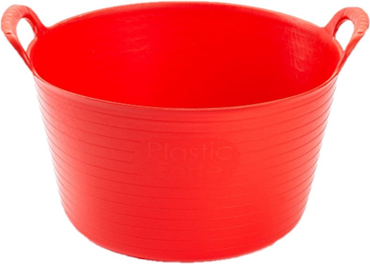 Goedkoopste Plasticforte flexibele emmer/kuip - rood - kunststof - rond - 56 liter - 60 x 53 x 38 cm - wasmanden - tuinafval - speelgoed