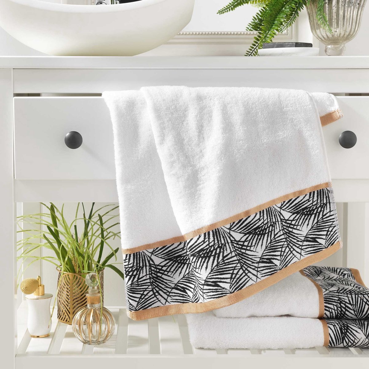 Livetti Handdoek 50x90 cm Katoen - Orbella Wit