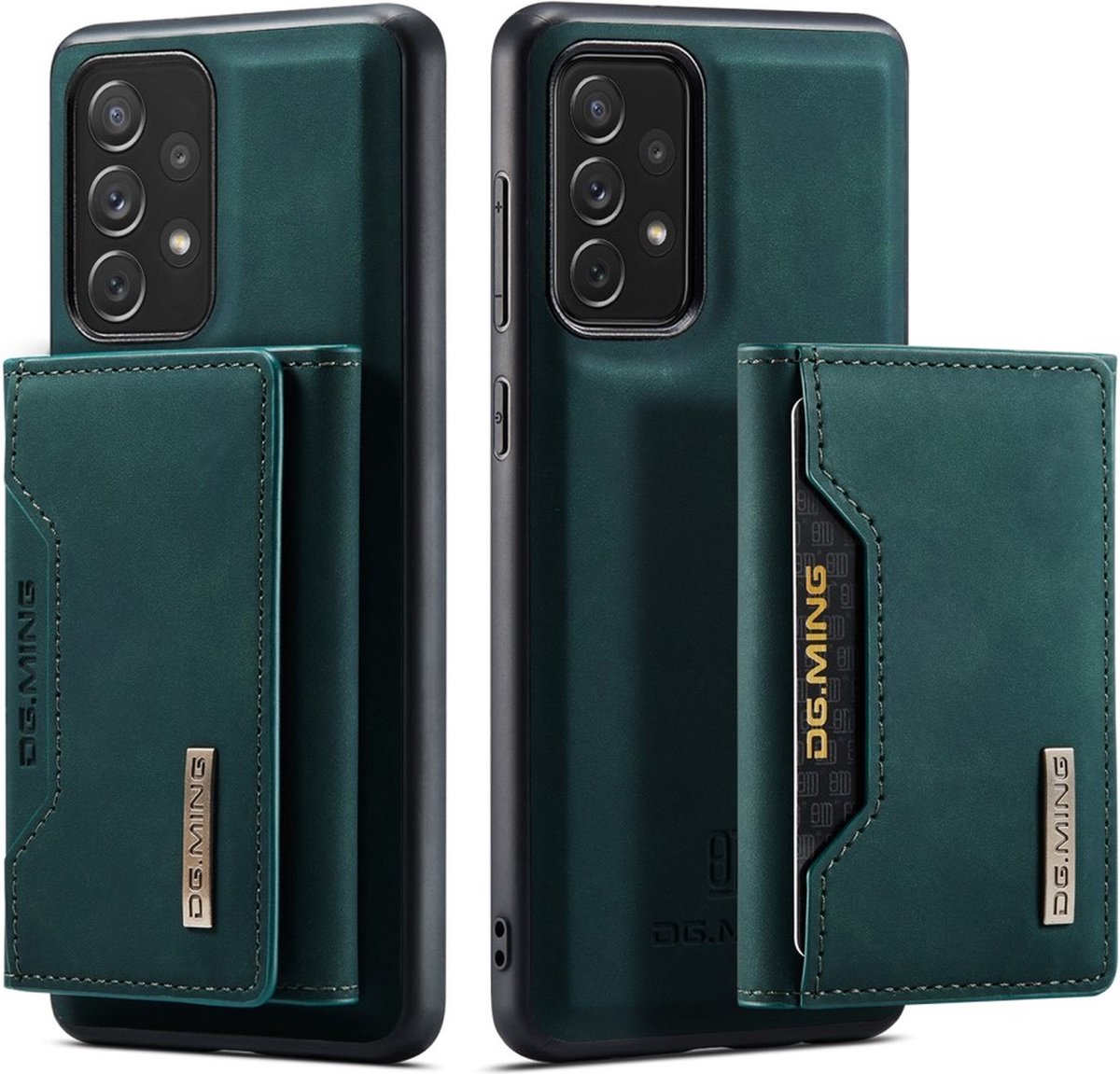 DG Ming - Samsung Galaxy A33 hoesje - 2 in 1 Magnetisch Portemonnee case - Groen