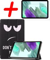 Hoesje Geschikt voor Samsung Galaxy Tab S6 Lite Hoes Case Tablet Hoesje Tri-fold Met Screenprotector - Hoes Geschikt voor Samsung Tab S6 Lite Hoesje Hard Cover Bookcase Hoes - Don't Touch Me.