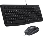 Keyboard and Optical Mouse Logitech 920-002550 USB Black Spanish Qwerty