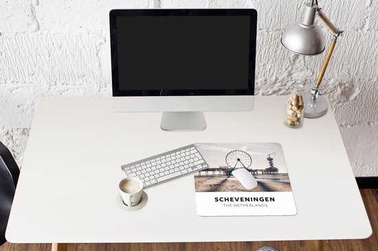 Muismat XXL 40x40 cm - Bureau onderlegger - Bureau mat Nederland - Reuzenrad - Strand - Bureaumat - Gaming mousepad xl - Bureaulegger groot - Computer deskmat