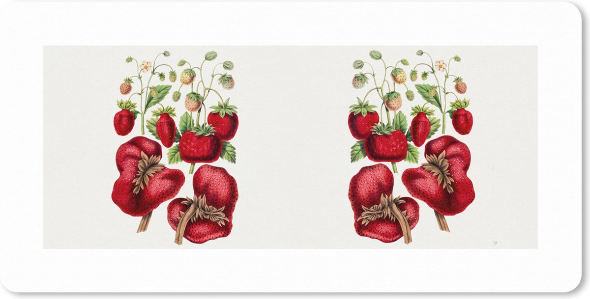 Muismat XXL 100x50 cm - Bureau onderlegger - Bureau mat Fruit - Eten - Plant - Bureaumat - Gaming mousepad xl - Bureaulegger groot - Computer deskmat