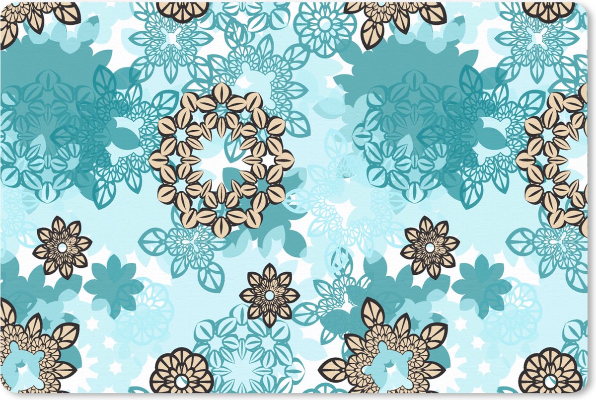 Muismat XXL 90x60 cm - Bureau onderlegger - Bureau mat Tiener - Mandala - Patronen - Bureaumat - Gaming mousepad xl - Bureaulegger groot - Computer deskmat
