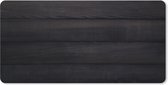 Muismat XXL - Bureau onderlegger - Bureau mat - Zwarte achtergrond met een planken structuur - 100x50 cm - XXL muismat