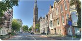 Muismat XXL - Bureau onderlegger - Bureau mat - Groningen - Kathedraal - Stad - 100x50 cm - XXL muismat