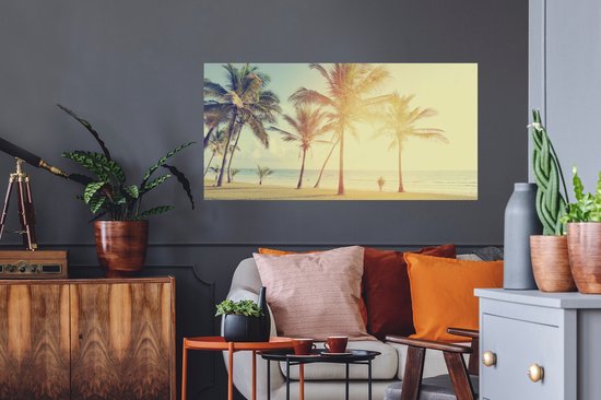 Stickers Stickers muraux - Mer - Palmier - Été - Soleil - Plage - 120x60 cm - Film adhésif