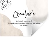 Stickers muraux - Proverbes - Chocolat - Citations - Dictionnaire - Définition du chocolat - 40x30 cm - Feuille adhésive