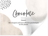Stickers muraux - Proverbes - Chocolat - Citations - Dictionnaire - Définition Chocolat - 40x30 cm - Film Adhésif