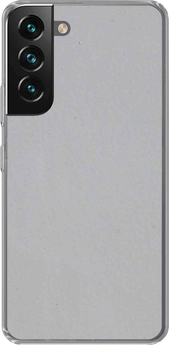 Telefoonhoesje Geschikt voor Samsung Galaxy S22 Plus hoesje - Metaal print - Grijs - Siliconen Telefoonhoesje Telefoonhoesje