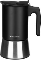 Navaris percolateur pour 6 tasses - 300 ml - Pot expresso pour tous types de feux - Zwart
