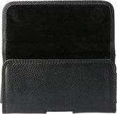 (Rund) Étui ceinture en Cuir - Apple iPhone SE (2020) - Étui ceinture Zwart pour téléphone