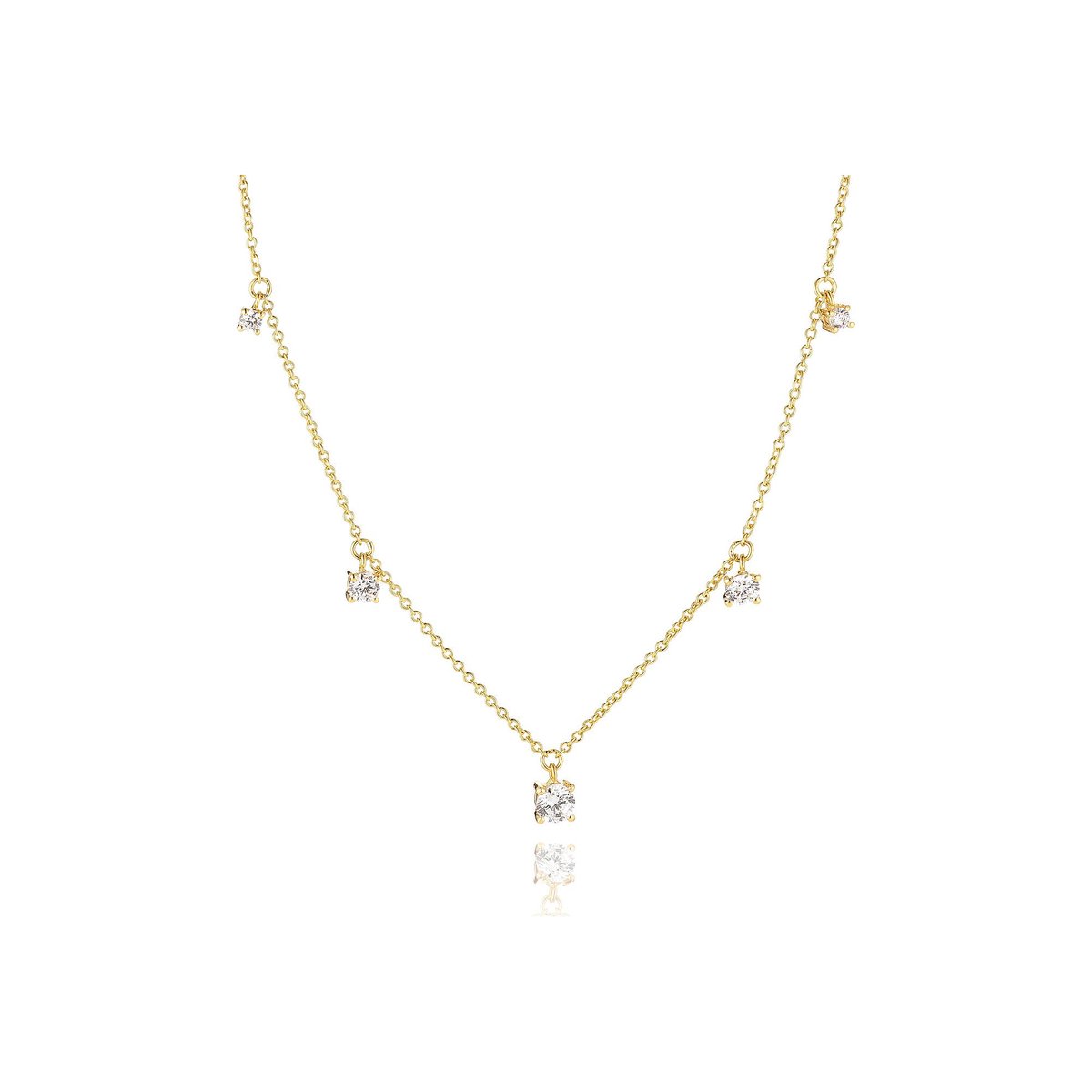 Sif Jakobs sieraden Dames Ketting 925 sterling zilver sterling zilver zirconia One Size Goud 32019263