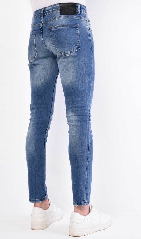 Pantalon Paint Splatter Homme Coupe Slim - 1063 - Blauw