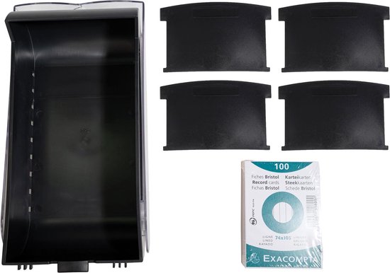 Exacompta systeemkaartenbak Bunnybox, ft A8, zwart - Exacompta