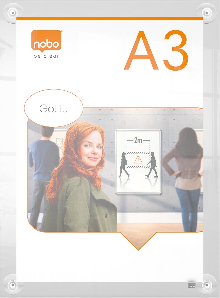 Nobo Mini tableau blanc effaçable à Droog portable pour bureau ou mur - 600  x 450