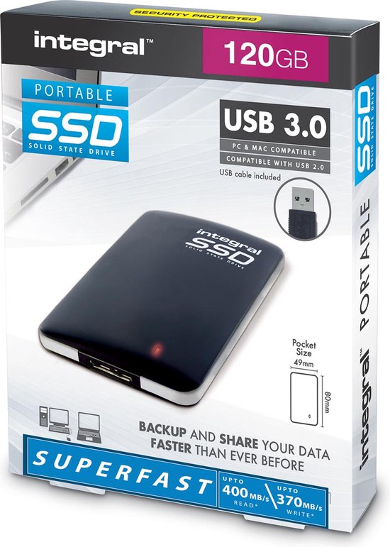 IIntegral draagbare SSD harde schijf - GB- | bol.com