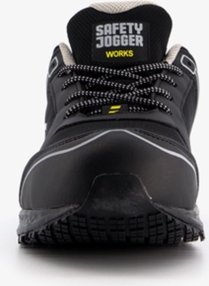 Safety Jogger Balto leren heren werkschoenen S1 Zwart Maat 46 Echt leer