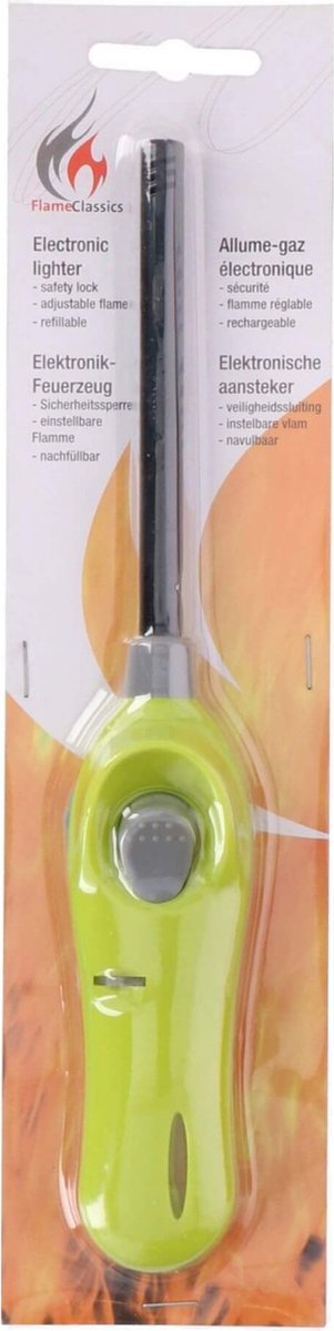 Goedkoopste Navulbare kaarsen / BBQ aansteker 26 cm lime groen