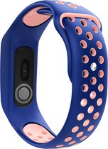 Siliconen Smartwatch bandje - Geschikt voor TomTom Touch sport bandje - blauw/roze - Strap-it Horlogeband / Polsband / Armband