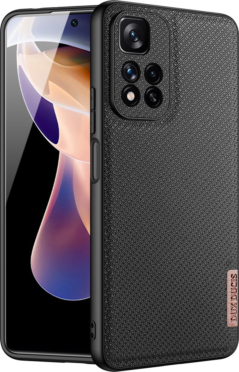 Dux Ducis - Telefoonhoesje geschikt voor de Xiaomi Redmi Note 11 Pro Plus - Fino Series - Back Cover - Zwart