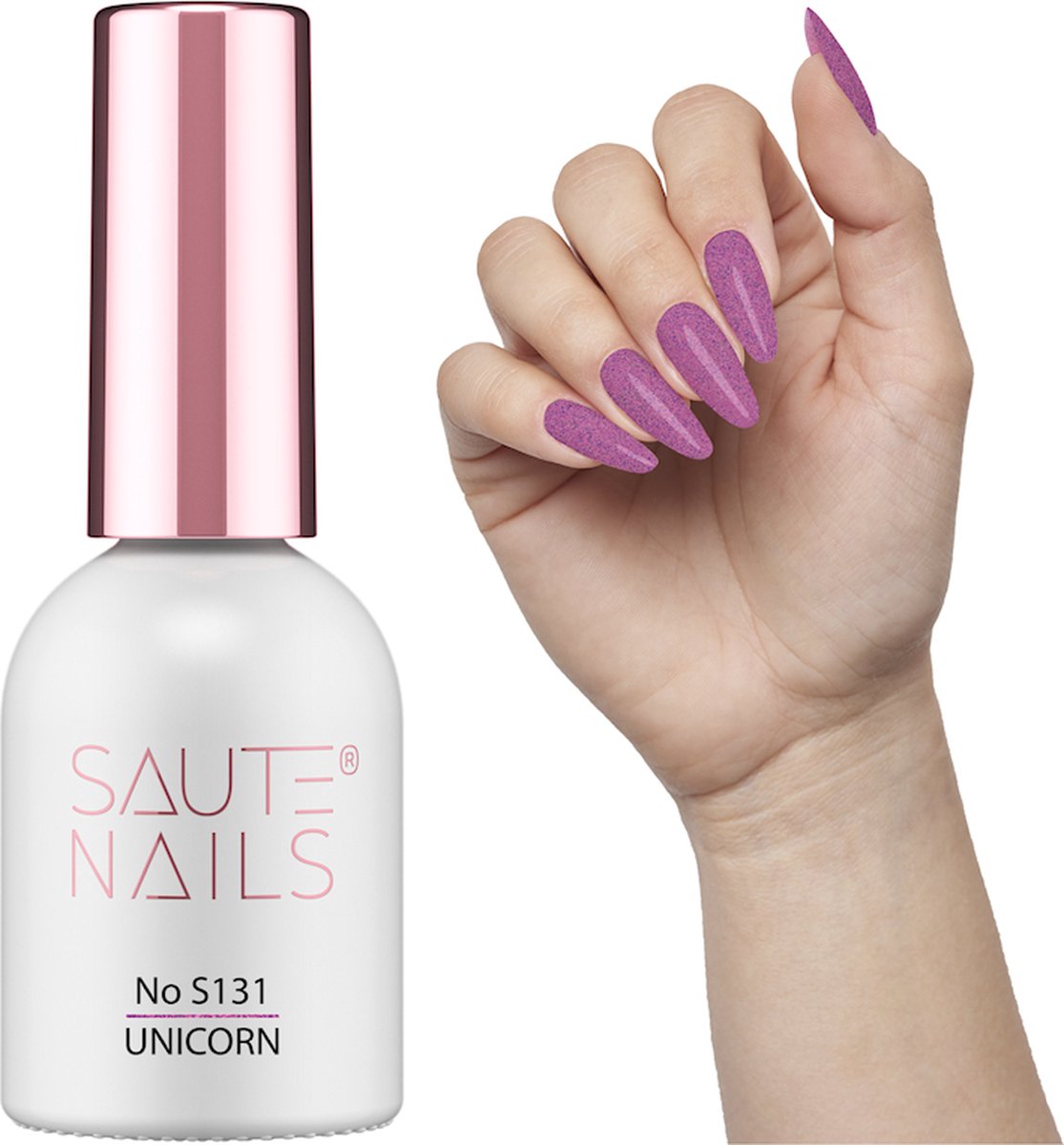 SAUTE Nails Paars Glitters UV/LED Gellak 8ml. - S131 Unicorn