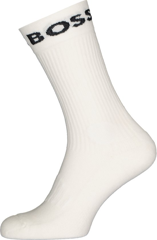 BOSS Sport Logo (pack de 2) - chaussettes de sport pour hommes en coton - blanc - Taille: 43-46