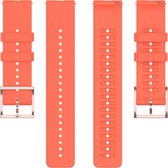 Siliconen bandje - geschikt voor Huawei Watch GT 2 42 mm / GT 3 42 mm / GT 3 Active 42 mm / GT 3 Pro 43 mm / GT 3 Elegant - oranje