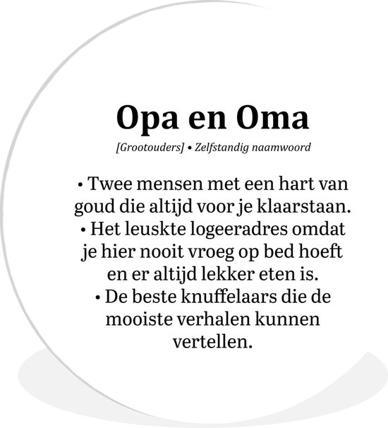 WallCircle Wandcirkel ⌀ 90 Quotes Spreuken 'Opa en oma' Ronde