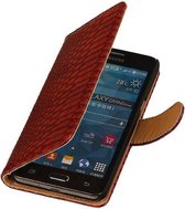 Snake Bookstyle Wallet Case Hoesje - Geschikt voor Samsung Galaxy Prime G530F Rood