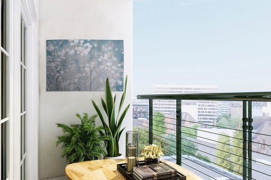 Affiche de jardin - Peinture de jardin Branches - Hiver - Nature - Toile de jardin - Décoration de jardin - Neige - Branches - 60x40 cm