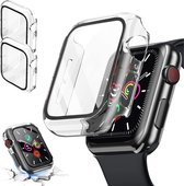 Protecteur d'écran en verre à couverture complète - 2 PCS - Convient pour Apple Watch Series 42 mm - Protecteur d'écran Bumper - Protection