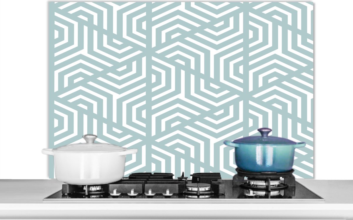 Spatwand - Keuken - Geometrie - Driehoek - Spatscherm - Patronen - Abstract - Keuken - 100x65 cm