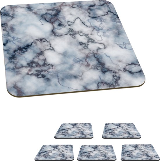 Fuchs Design BM Glazen Bouwstenen Donkergrijs - 1-Zijdig Gesatineerd, Volledig Zicht, 19x19x8 Cm - Set Van 6 Stuks