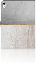 Beschermhoes iPad Air (2020/2022) 10.9 inch Cover met Magneetsluiting Wood Beton