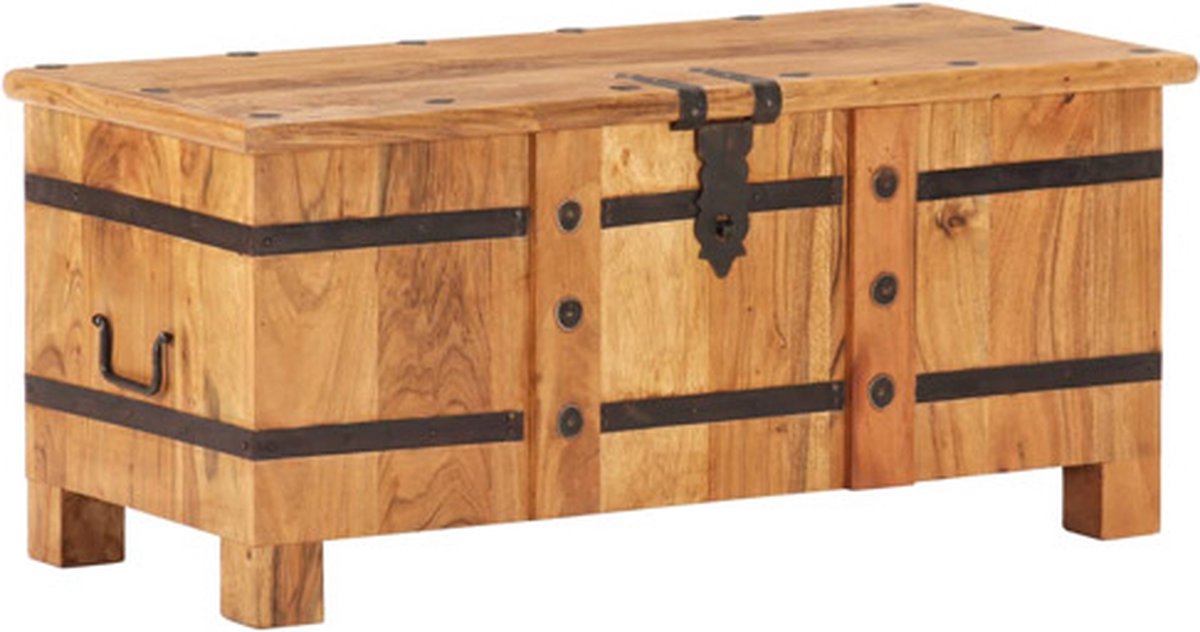 vidaXL - Opbergkist - 90x40x40 - cm - massief - acaciahout