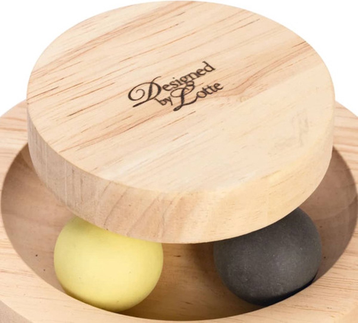 Designed by Lotte Speeltoren Mia - Kattenspeelgoed - Hout - Bruin - 26x26x14,5 cm — afbeelding 2