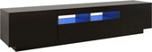 vidaXL TV avec éclairage LED 180x35x40 cm Noir