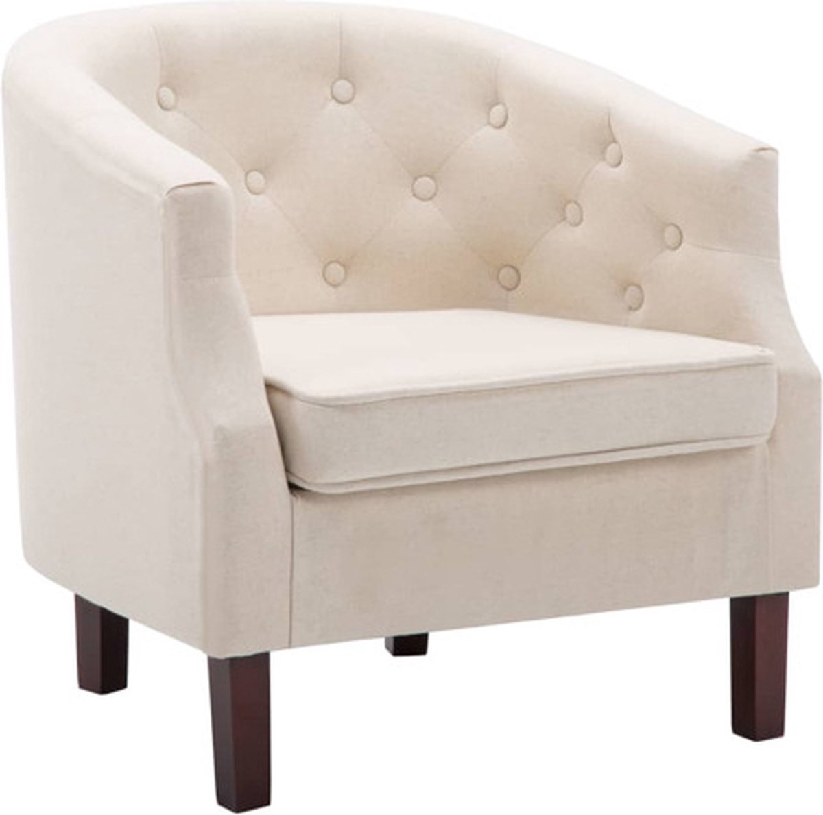 vidaXL Fauteuil - stof - beige